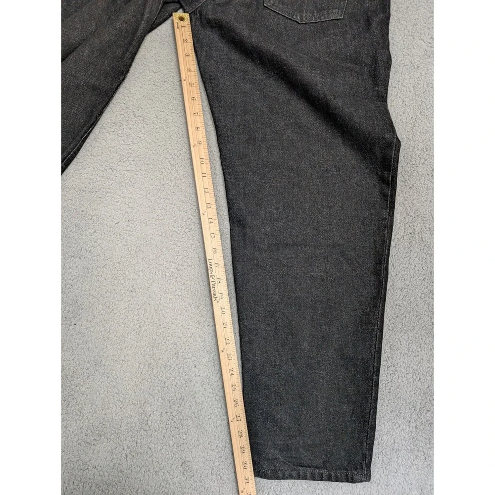 Fresh Jive Jeans Mens Size 32 Black High Rise Baggy Denim Pants Skater USA VTG - Picture 11 of 16